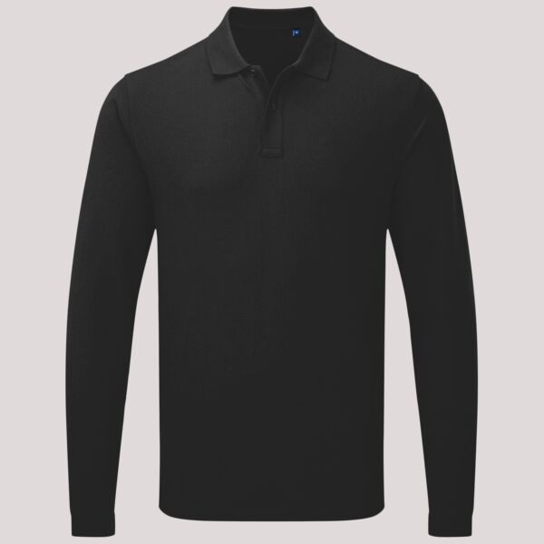 Premier Essential Unisex Long Sleeve Polo Shirt Thumbnail