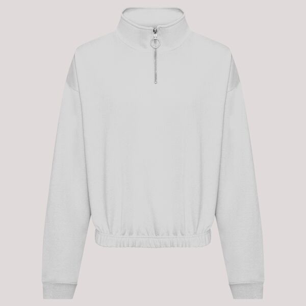 AWDis Ladies Cropped 1/4 Zip Sweatshirt Thumbnail