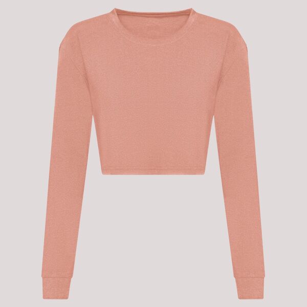 AWDis Ladies Long Sleeve Cropped T-Shirt Thumbnail