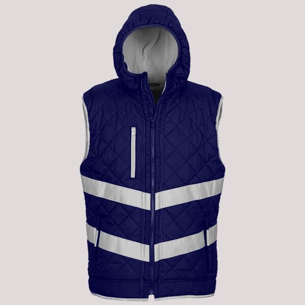 Yoko Hi-Vis Kensington Hooded Gilet Thumbnail