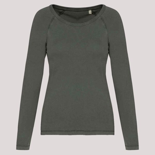 Native Spirit Ladies Raglan Long Sleeve Washed T-Shirt Thumbnail