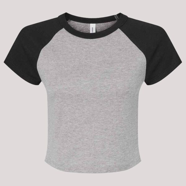 Bella Ladies Micro Rib Raglan Baby T-Shirt Thumbnail