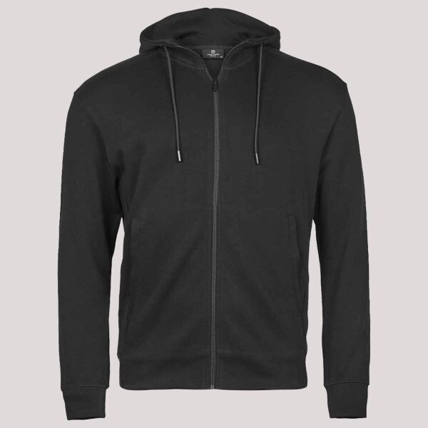 Tee Jays Ribbed Interlock Full Zip Hooded Sweatshirt Thumbnail
