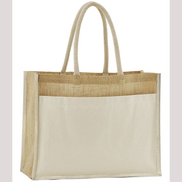 Westford Mill Cotton Pocket Natural Starched Jute Shopper Thumbnail