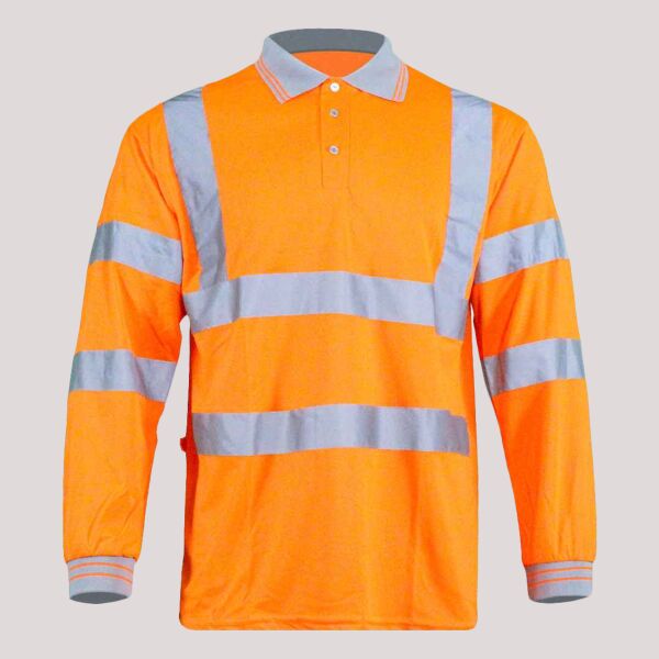 Warrior Hi-Vis Long Sleeve Polo Shirt Thumbnail