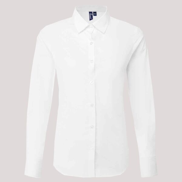 Premier Ladies Recyclight® Long Sleeve Poplin Shirt Thumbnail