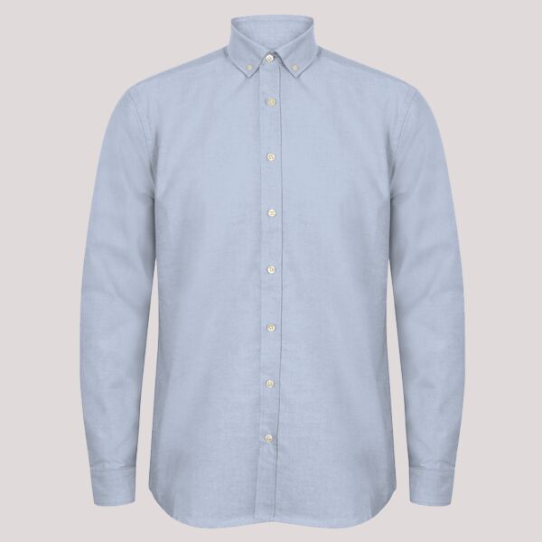 Henbury Long Sleeved Cotton Feel Coolplus® Shirt Thumbnail