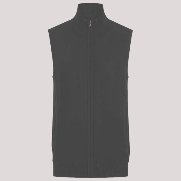 Henbury Sleeveless Zip Through Jumper Thumbnail