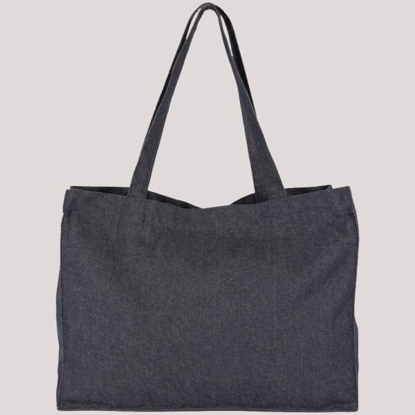 Kimood Large Recycled Cotton Denim Look Shopping Bag Thumbnail