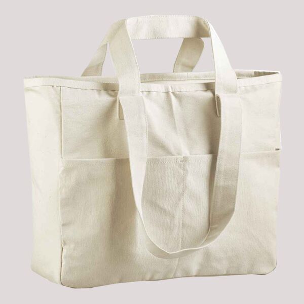 Westford Mill Double Handle Cargo Pocket Tote Bag Thumbnail