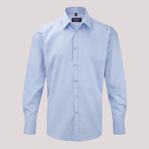 Russell Collection Long Sleeve Herringbone Shirt Thumbnail