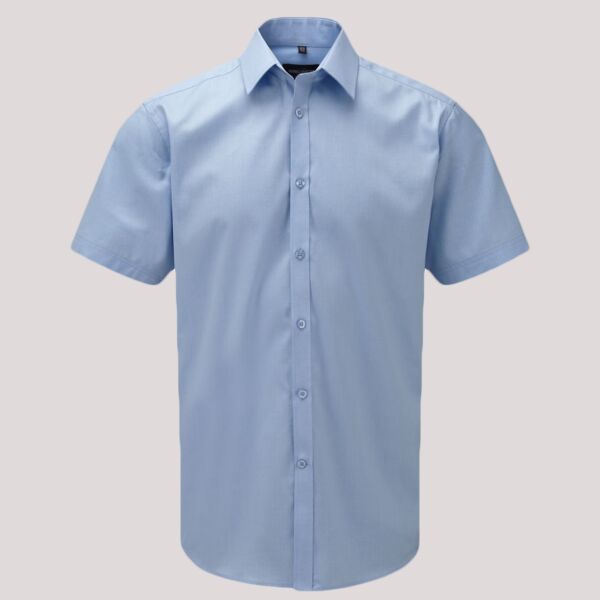 Russell Collection Short Sleeve Herringbone Shirt Thumbnail