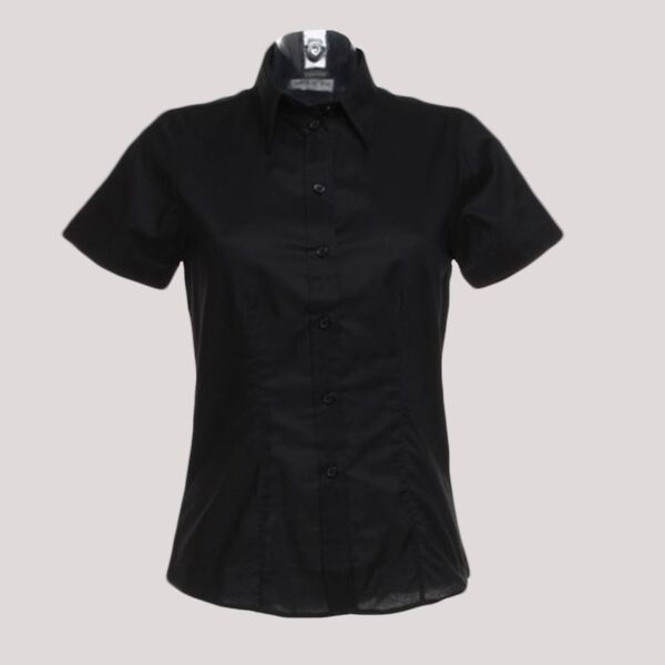 Kustom Kit Ladies Short Sleeve Tailored Workwear Oxford Shirt Thumbnail