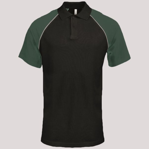 Kariban Baseball Cotton Piqué Polo Shirt Thumbnail