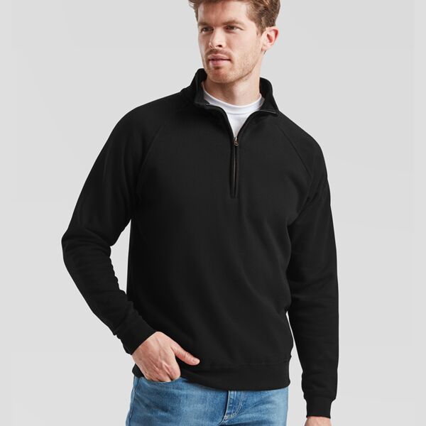 Fruit of the Loom Classic Zip Neck Sweatshirt Thumbnail