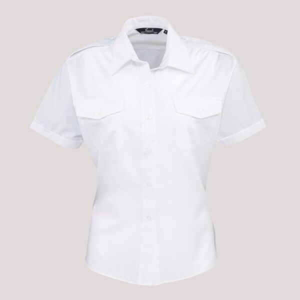 Premier Ladies Short Sleeve Pilot Shirt Thumbnail