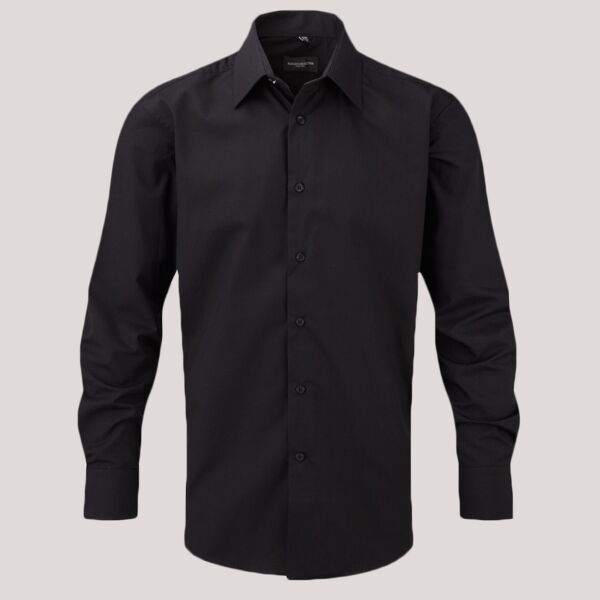 Russell Collection Long Sleeve Tailored Poplin Shirt Thumbnail