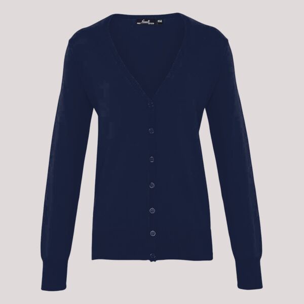 Premier Ladies Cotton Acrylic V Neck Cardigan Thumbnail