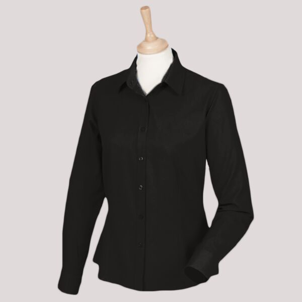 Henbury Ladies Long Sleeve Wicking Shirt Thumbnail