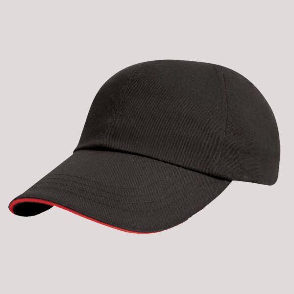 Result Kids Low Profile Heavy Brushed Cotton Cap with Sandwich Peak Thumbnail