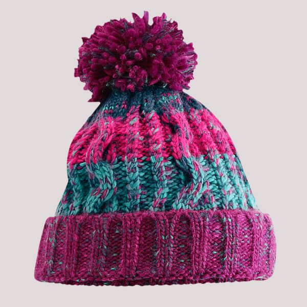 Beechfield Corkscrew Pom Pom Beanie Thumbnail