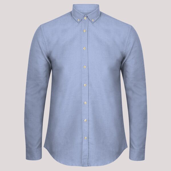 Henbury Modern Long Sleeve Slim Fit Oxford Shirt Thumbnail