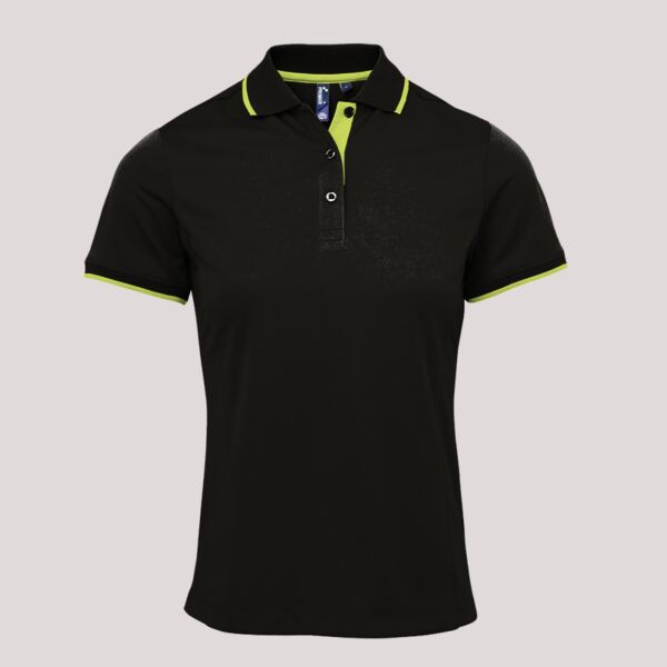 Premier Ladies Contrast Coolchecker® Piqué Polo Shirt Thumbnail
