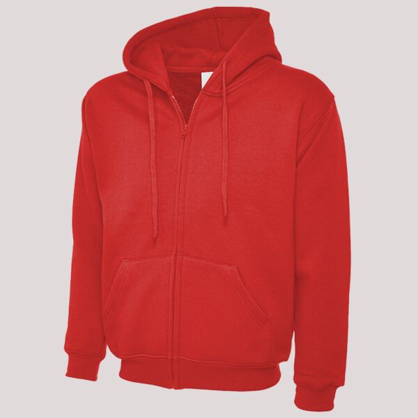 Adults Classic Full Zip Hooded Sweatshirt Thumbnail