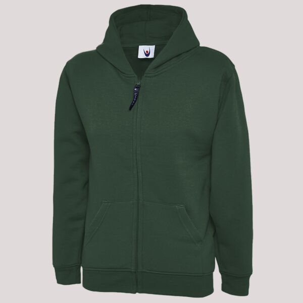 Childrens Classic Full Zip Hooded Sweatshirt Thumbnail