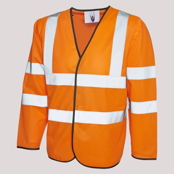 Long Sleeve Hi Vis Safety Waistcoat Thumbnail