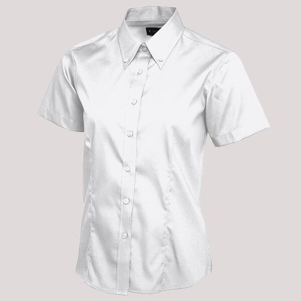 Ladies Pinpoint Oxford Half Sleeve Shirt Thumbnail
