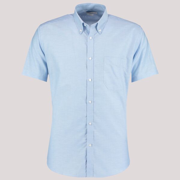 Kustom Kit Short Sleeve Slim Fit Oxford Shirt Thumbnail