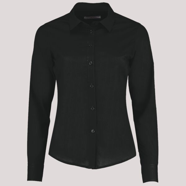 Kustom Kit Ladies Long Sleeve Tailored Poplin Shirt Thumbnail