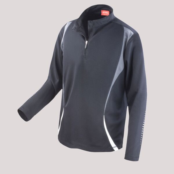 Spiro Unisex Zip Neck Trial Training Top Thumbnail