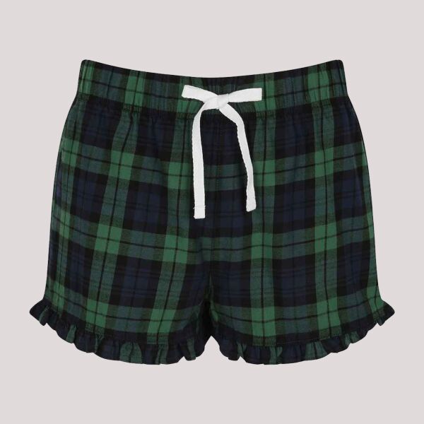 SF Clothing Ladies Tartan Frill Lounge Shorts Thumbnail