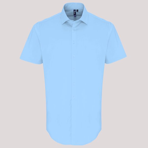 Premier Short Sleeve Stretch Fit Poplin Shirt Thumbnail