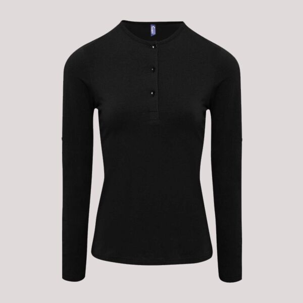 Premier Ladies Long John Roll Sleeve T-Shirt Thumbnail