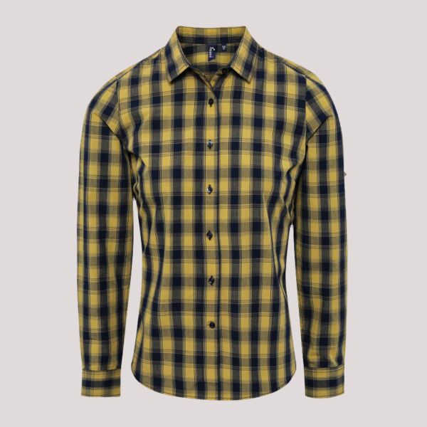 Premier Ladies Mulligan Check Long Sleeve Shirt Thumbnail