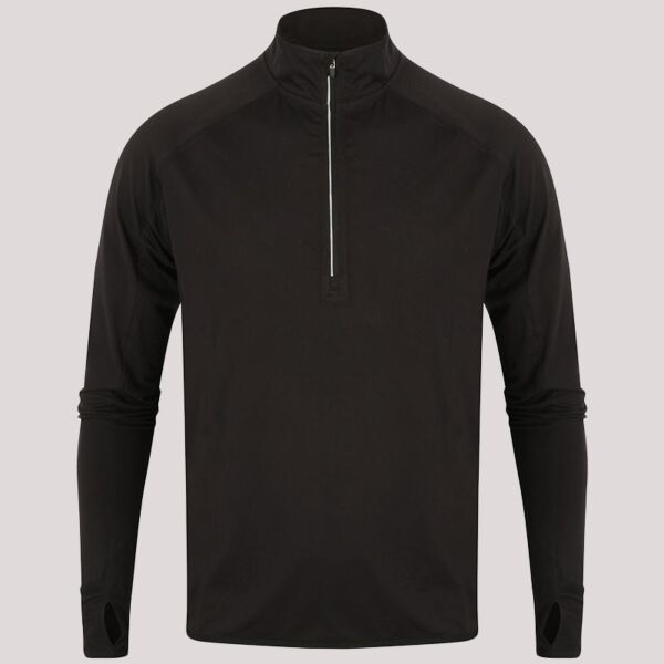 Tombo Long Sleeve Zip Neck Performance Top Thumbnail