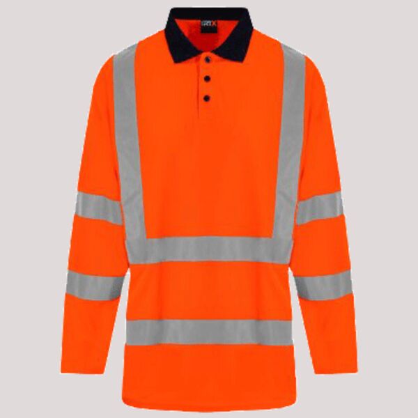 Pro RTX High Visibility Long Sleeve Polo Shirt Thumbnail