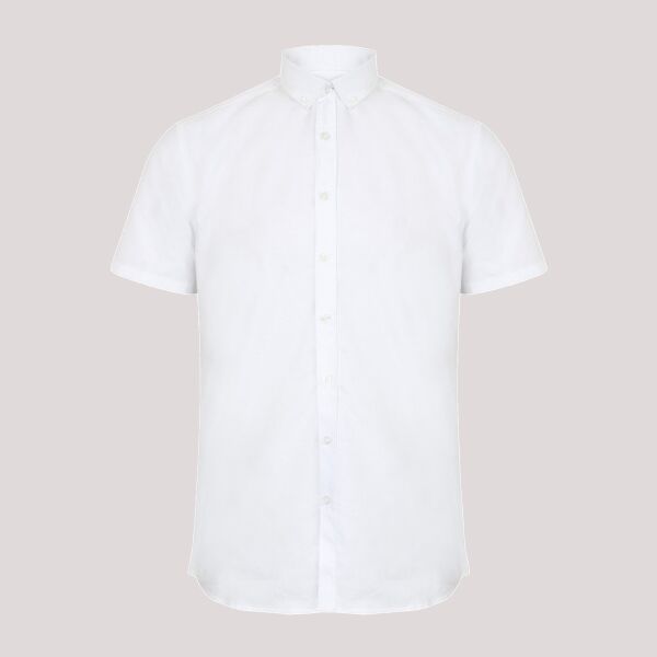 Henbury Modern Short Sleeve Slim Fit Oxford Shirt Thumbnail