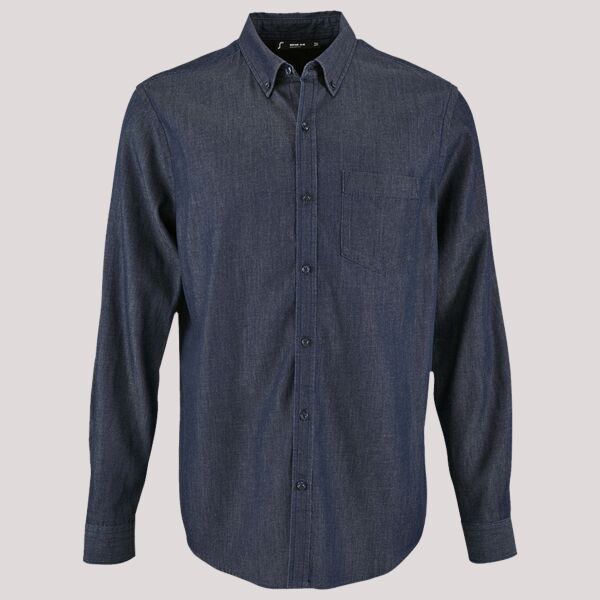 SOL'S Barry Long Sleeve Denim Shirt Thumbnail