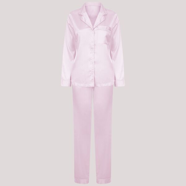 Towel City Ladies Satin Long PJ's Thumbnail