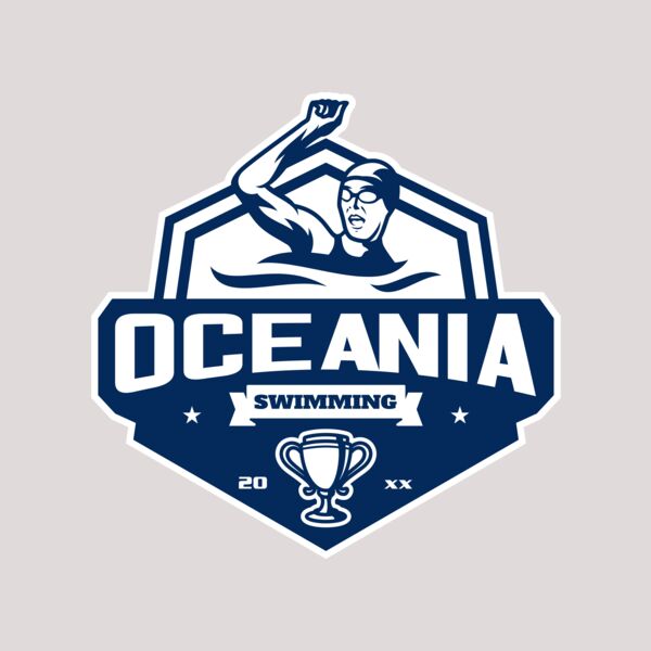 Oceania Swimming logo template Thumbnail