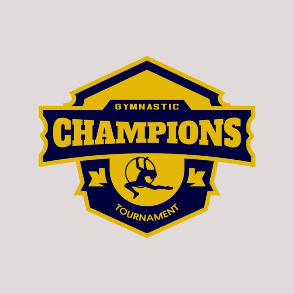 Champions Gymnastic Tournament logo template Thumbnail
