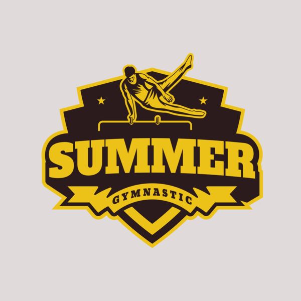 Summer Gymnastic logo template Thumbnail