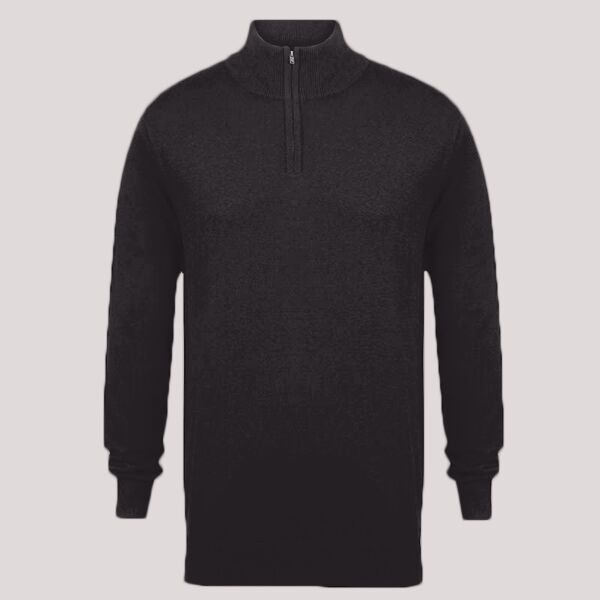 Henbury Zip Neck Sweater Thumbnail